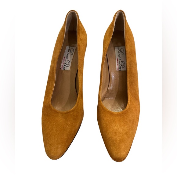 Linea Dior Shoes - Vintage Linea Dior Women’s Suede Pumps Mustard Size 7.5 B4